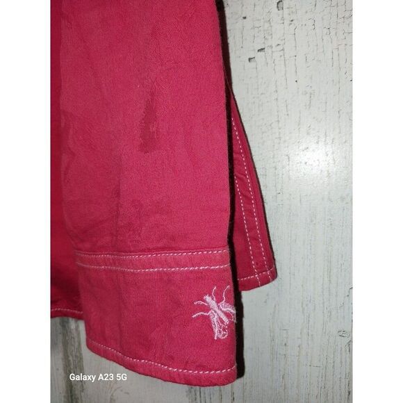 Barn Fly Trading Shirt Women’s Large Red Subtle Print Cowgirl Rodeo - Picture 4 of 8